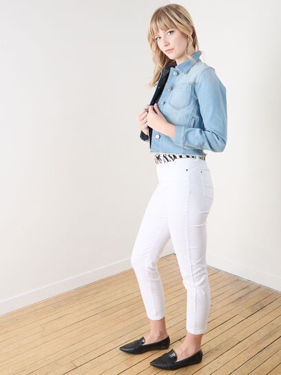 Lilly Slim White Ankle Jeans