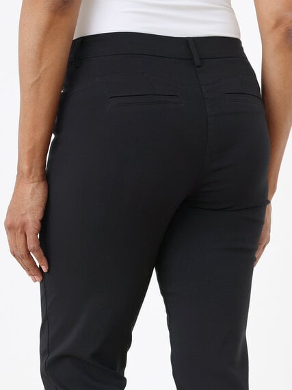 Christy Slim Black Ankle Pant in Microtwill Image 6