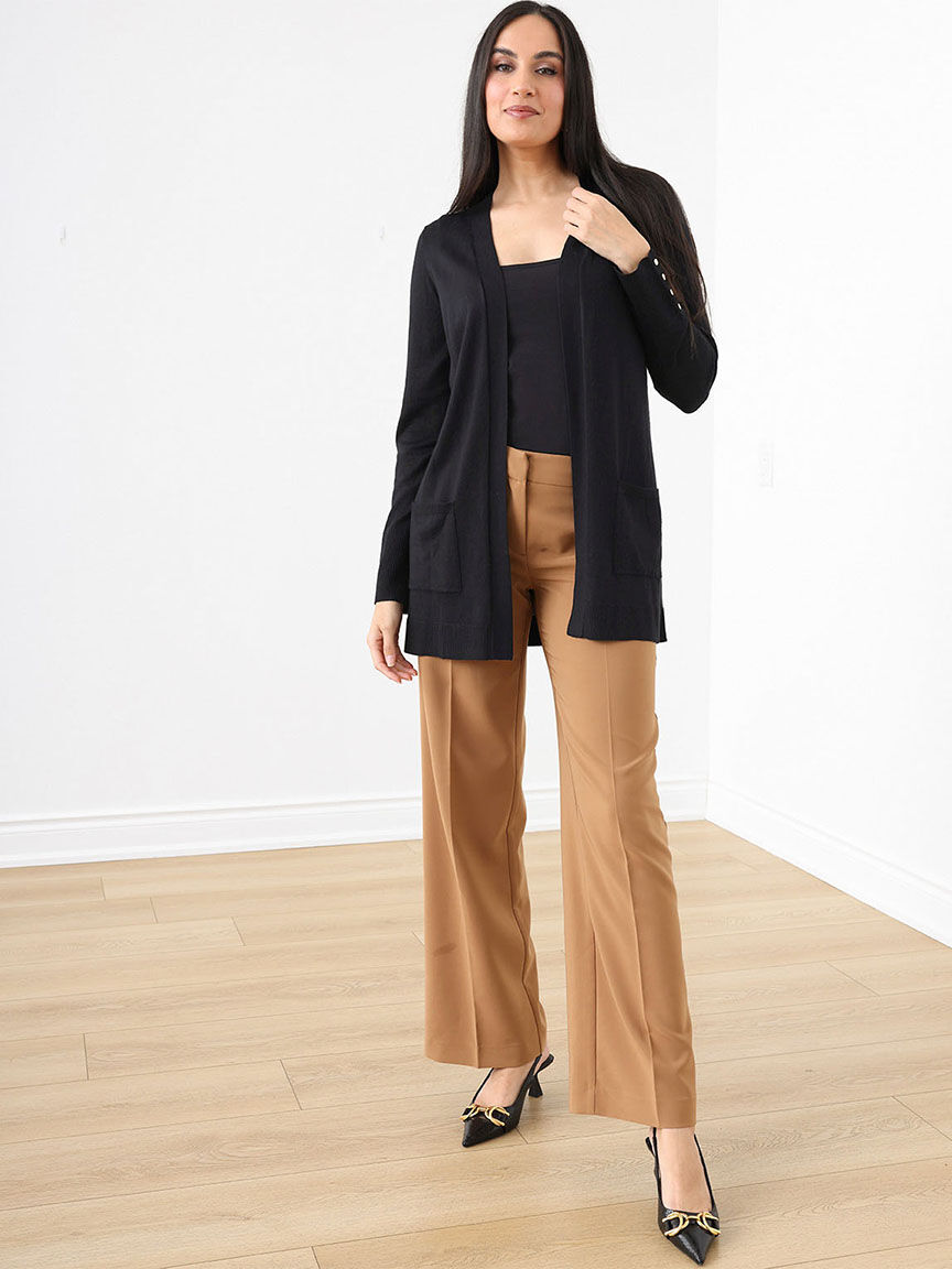 Open front sweatshirt cardigan top