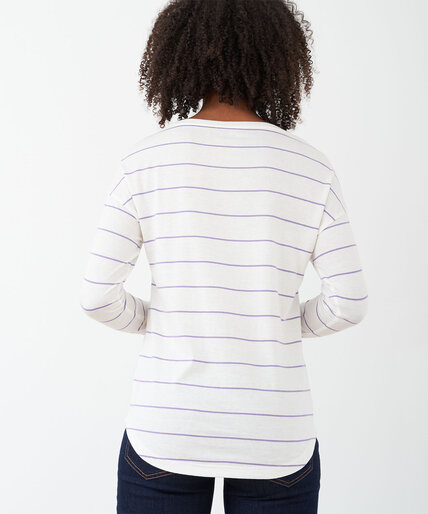 Stripe Scoop Neck Shirt Image 3