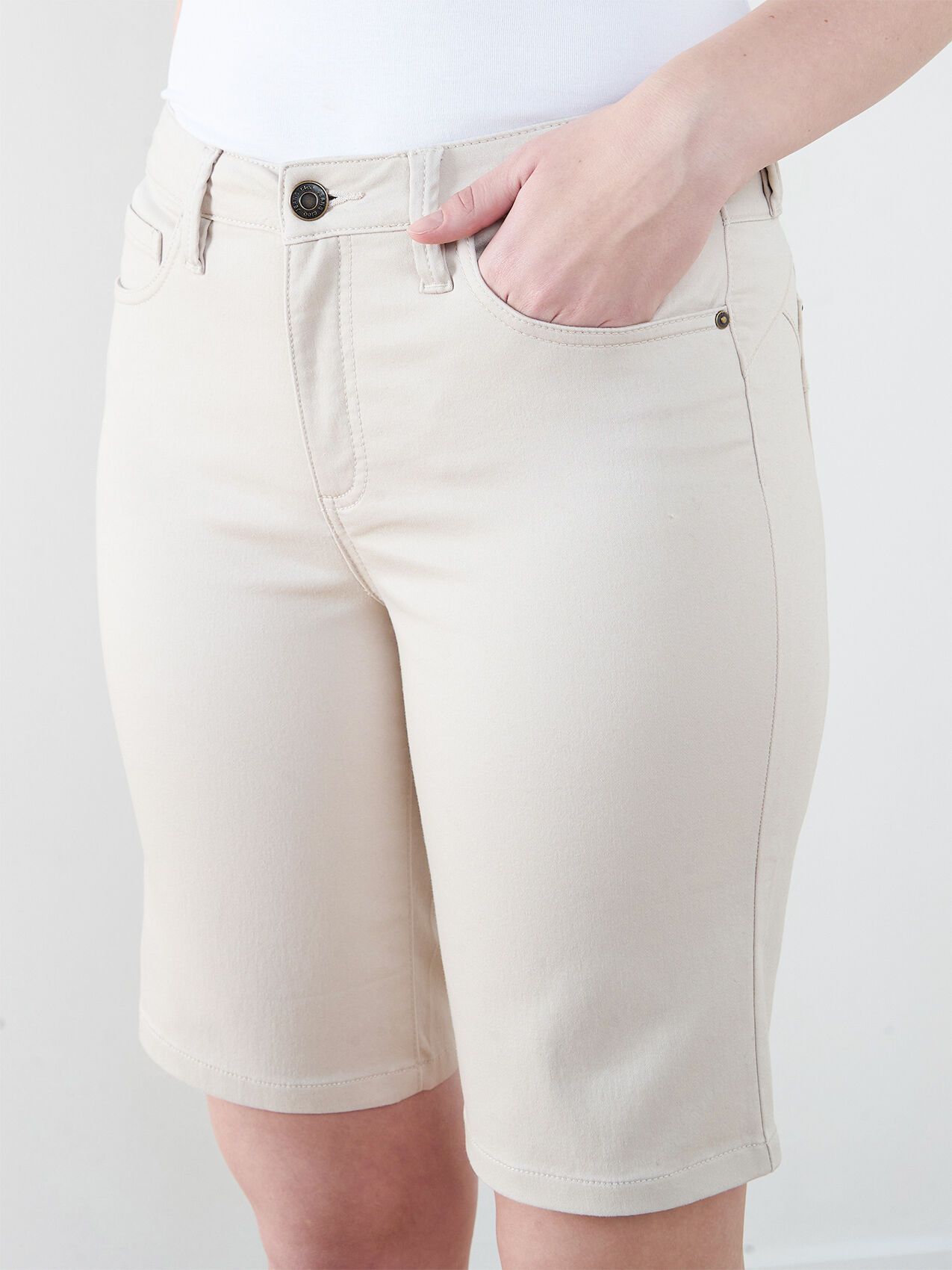 Black label denim shorts top