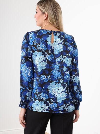Satin Relaxed Fit Pop-Over Blouse