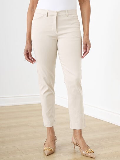 Christy Slim Ankle Pant in Microtwill