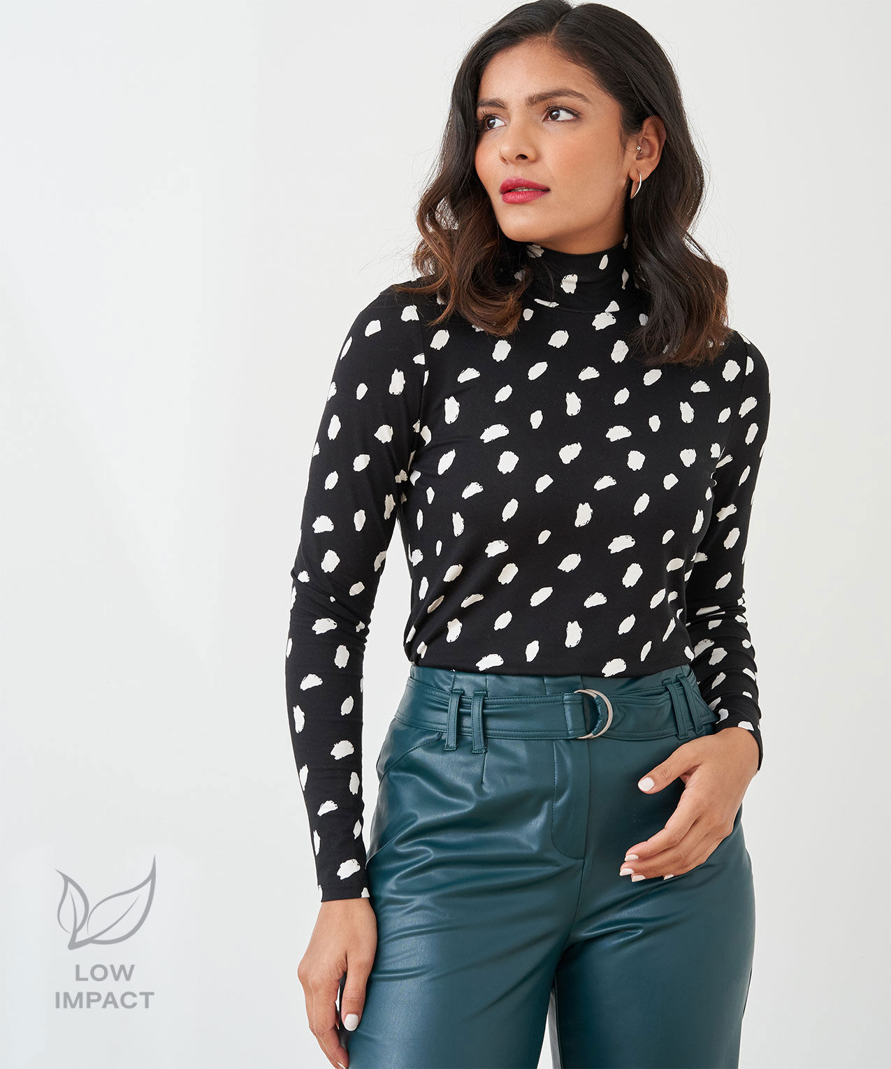 Low turtleneck clearance top