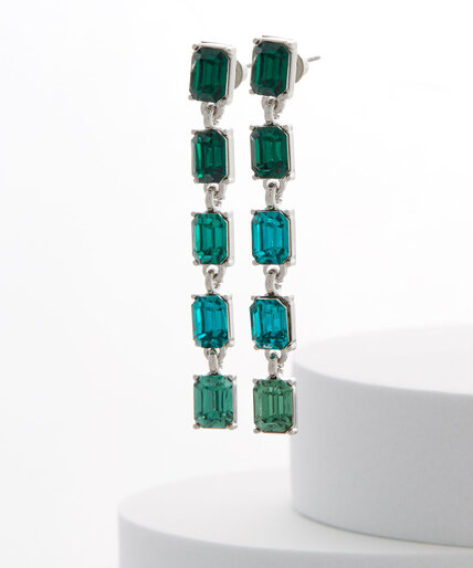 Rectangle Jewel Drop Earrings Image 1