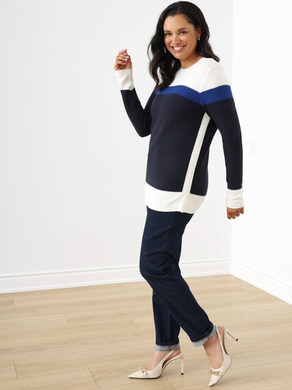 Colourblock Scoop-Neck Pullover Sweater Image 5
