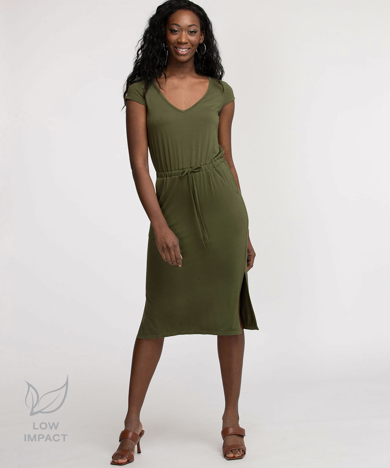 Low Impact Tie Waist Dress Cleo