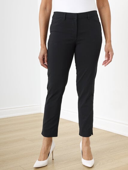 Christy Slim Black Ankle Pant in Microtwill Image 5