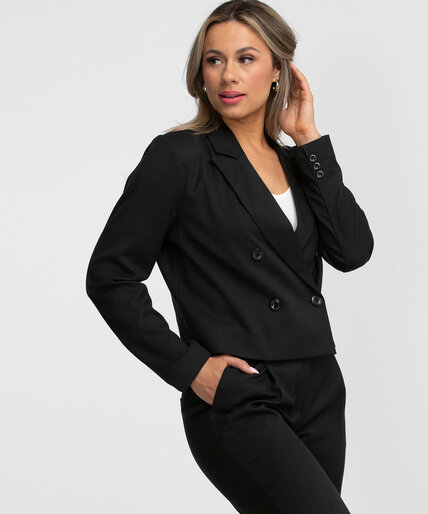 Cropped Double Breasted Blazer Image 1