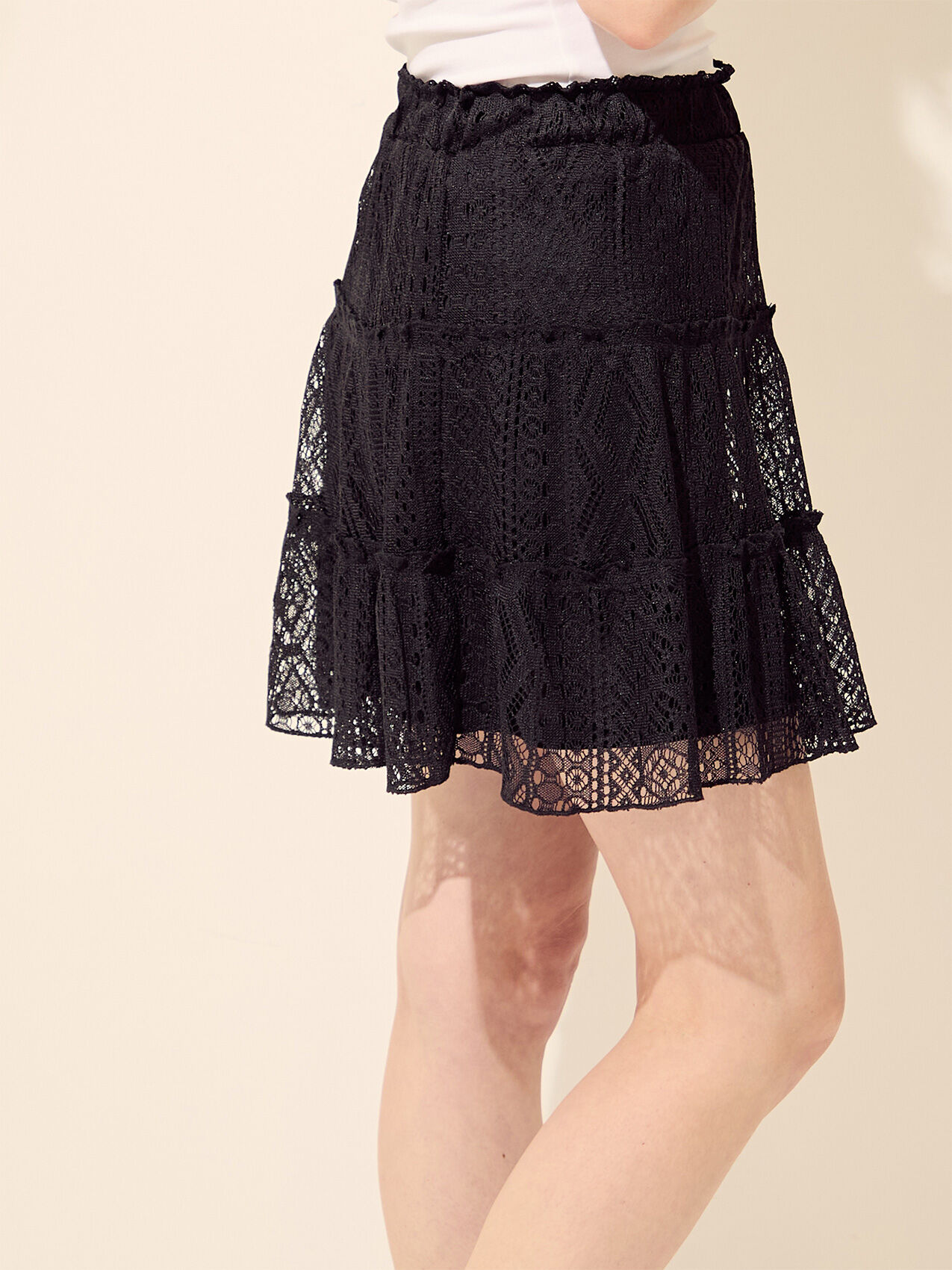 Black skirt with lace new arrivals