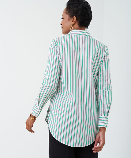 Collared Striped Tunic Shirt  Image 4