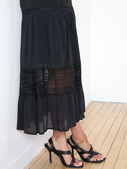 Petite Gauze Peasant Skirt with Lace Detail Image 4