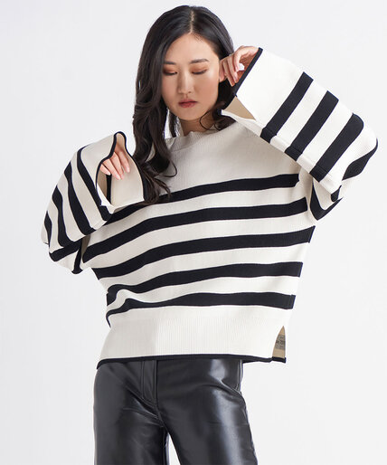 Dex Black Tape Striped Sweater Image 3