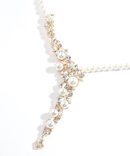 Short Pearl & Gem Necklace Image 2