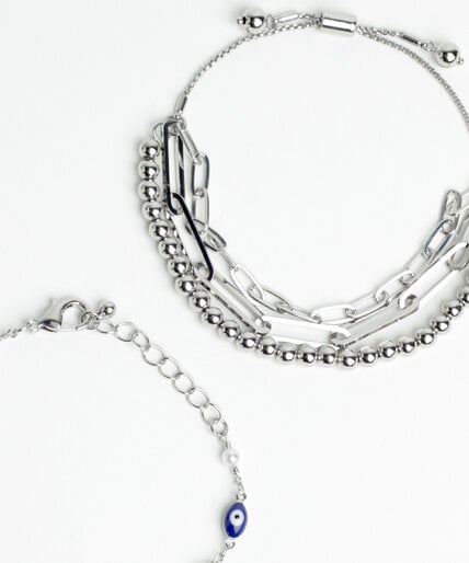 Silver Multi-Chain Bracelet Image 3