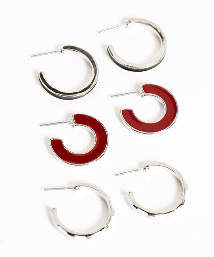 Enamel Hoop Trio Earring Set Image 1