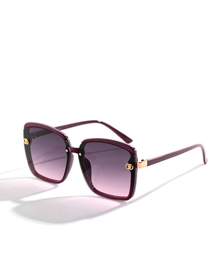 Burgundy Frame Sunglasses Image 3