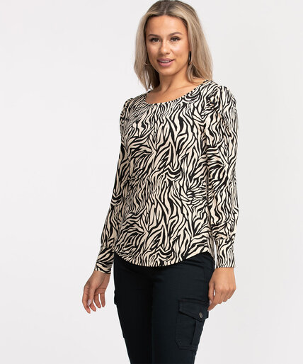 Patterned Long Sleeve Top Image 4