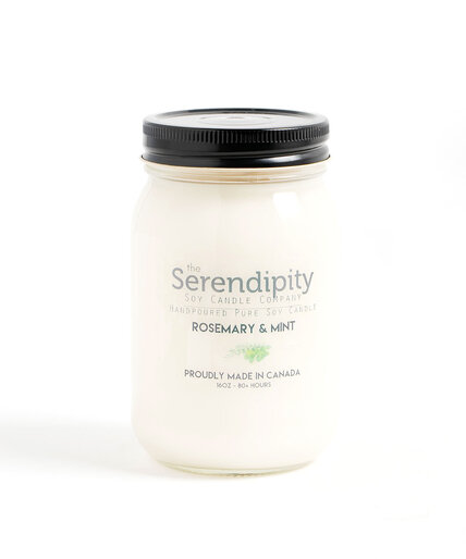 Rosemary & Mint Soy Candle Image 3
