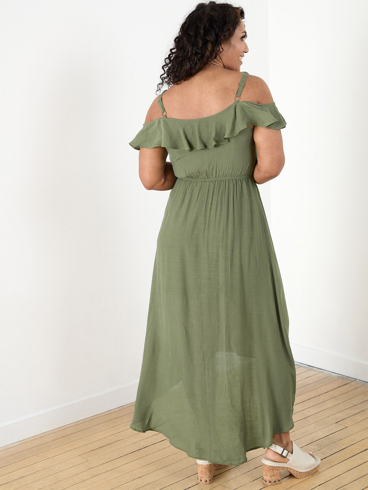 Cold shoulder petite maxi dress top
