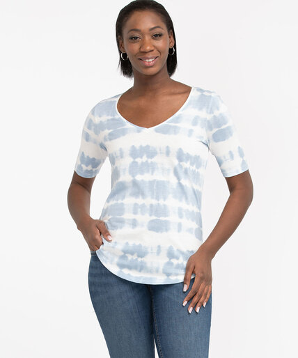 Cotton Blend Elbow Sleeve Tee Image 1