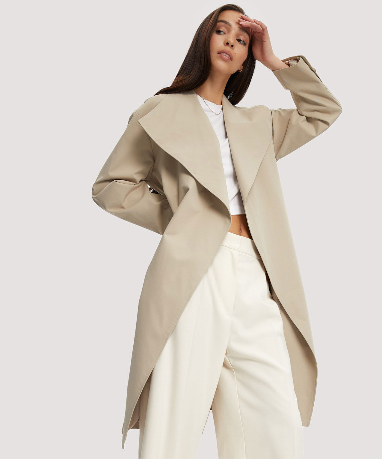 Noize Rose Trench Coat