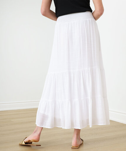 White Gauze Peasant Skirt Image 4