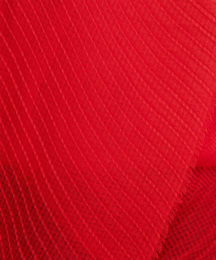 Red Pleated Oblong Scarf Image 2