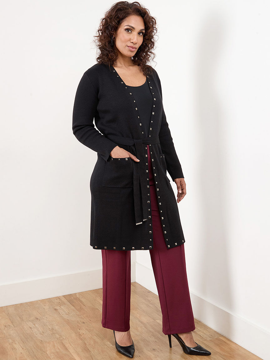 トップス SANONY LEATHER CARDIGAN
