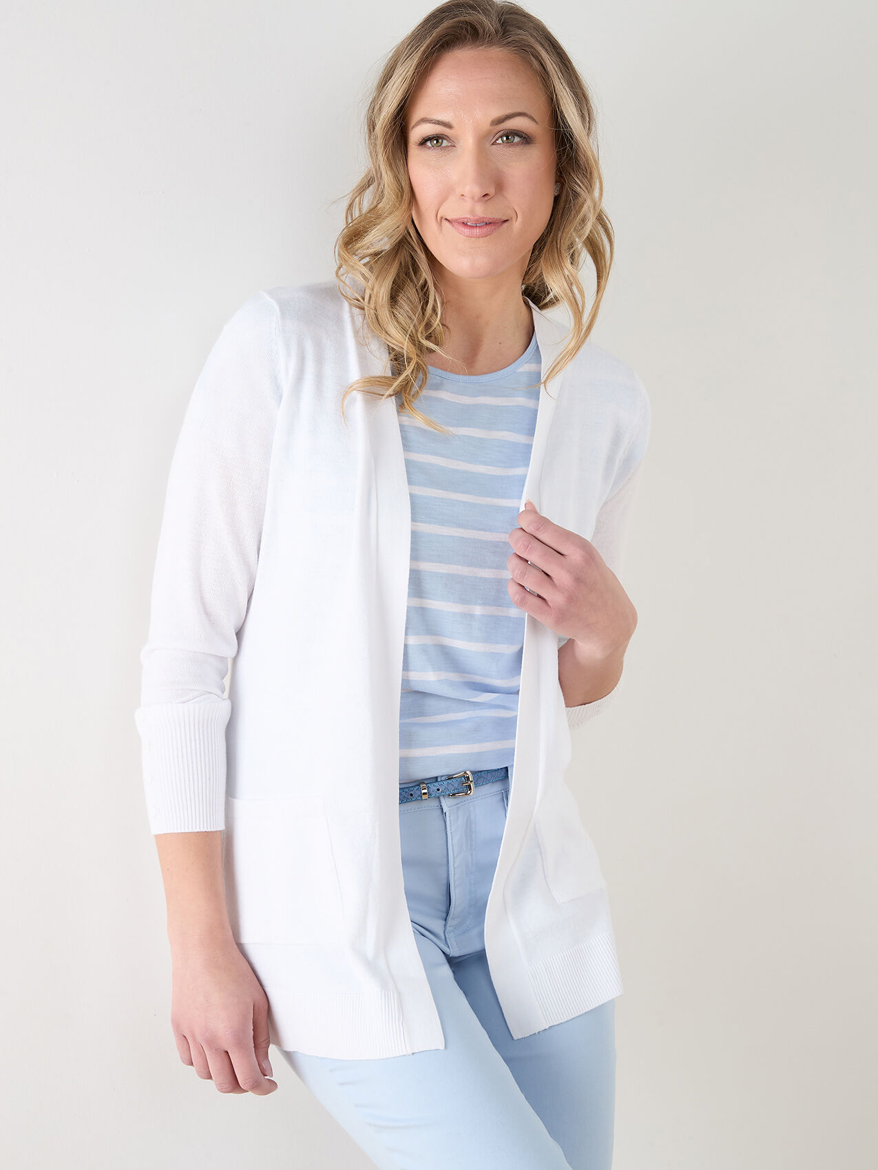 Open Front Knit Cardigan Sweater Cleo 4000009212