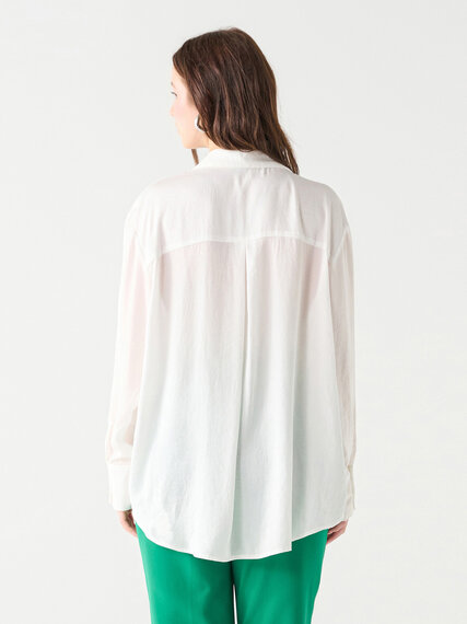Long Sleeve Textured Blouse by Black Tape Image 3