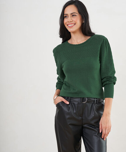 Low Impact Pointelle Sweater Image 6
