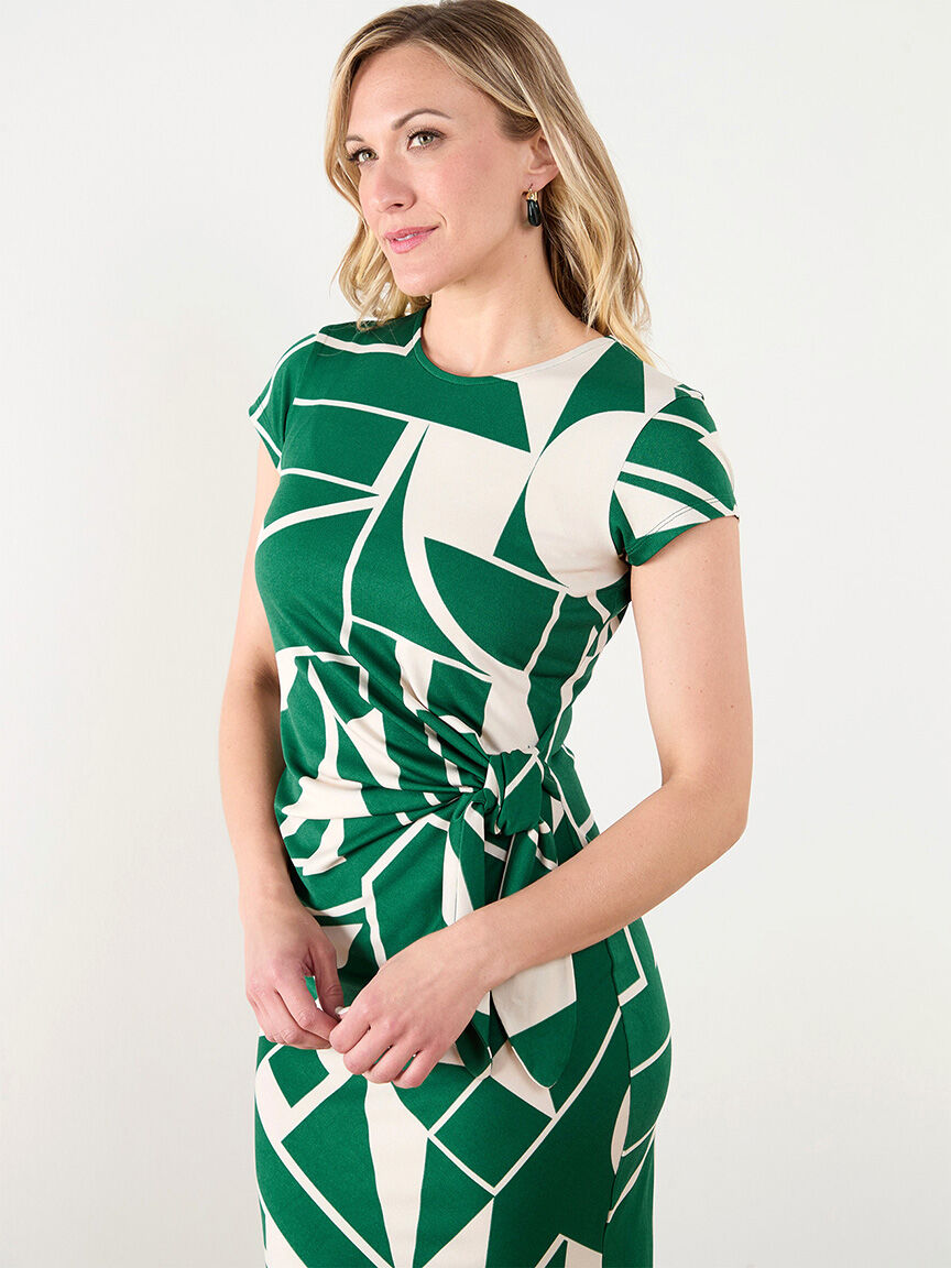 Cap Sleeve Midi Dress with Side Tie Cleo 4000010843