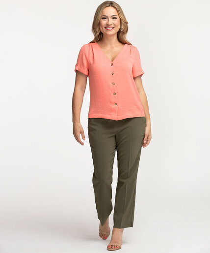 Short Sleeve Button Front Blouse Image 6