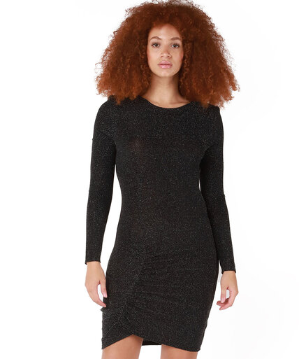Dex Ruched Side Shimmer Dress Image 3