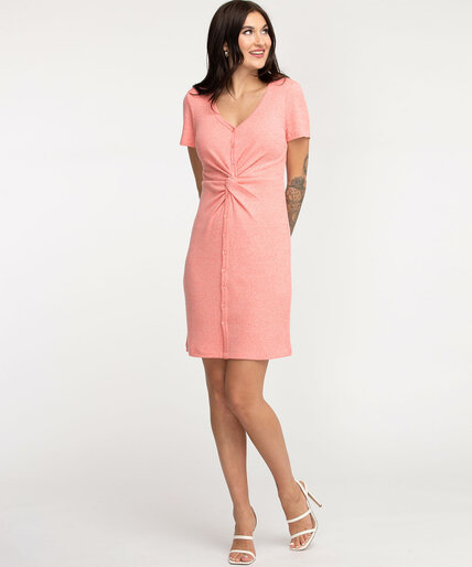 Ribbed Knot Front Dress Image 1