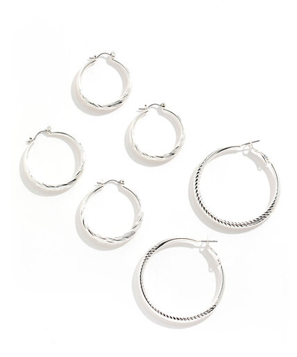 Silver Hoop Earring 3-Pack Image 1