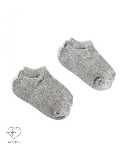 Grey Ankle Sock 2-Pack