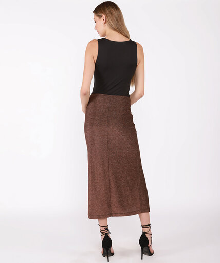 Dex Black Tape Twist Detail Glitter Skirt Image 3