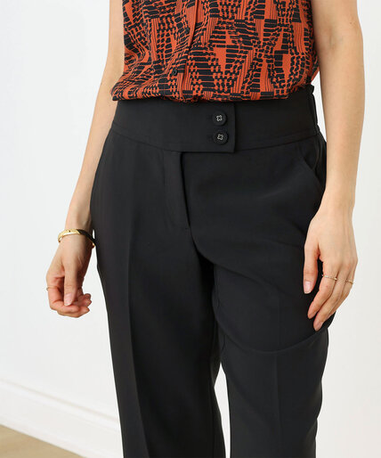 2-Button Straight Crop Pant Image 2