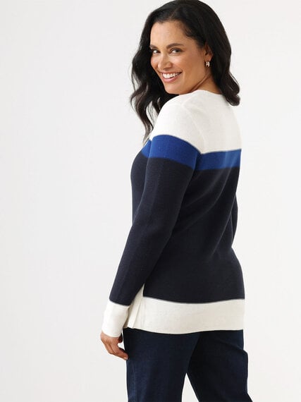 Colourblock Scoop-Neck Pullover Sweater Image 3