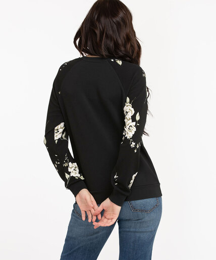 Recycled Floral Sleeve Pullover Image 4