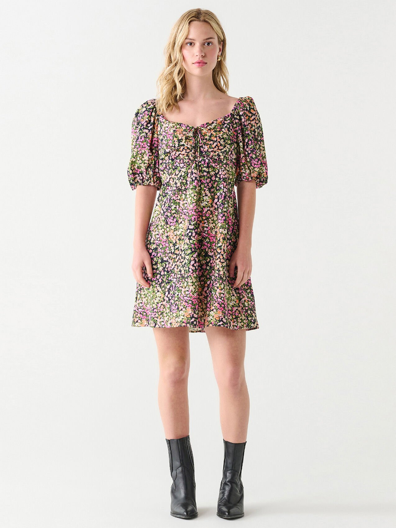 Puff Sleeve Mini Dress by Dex