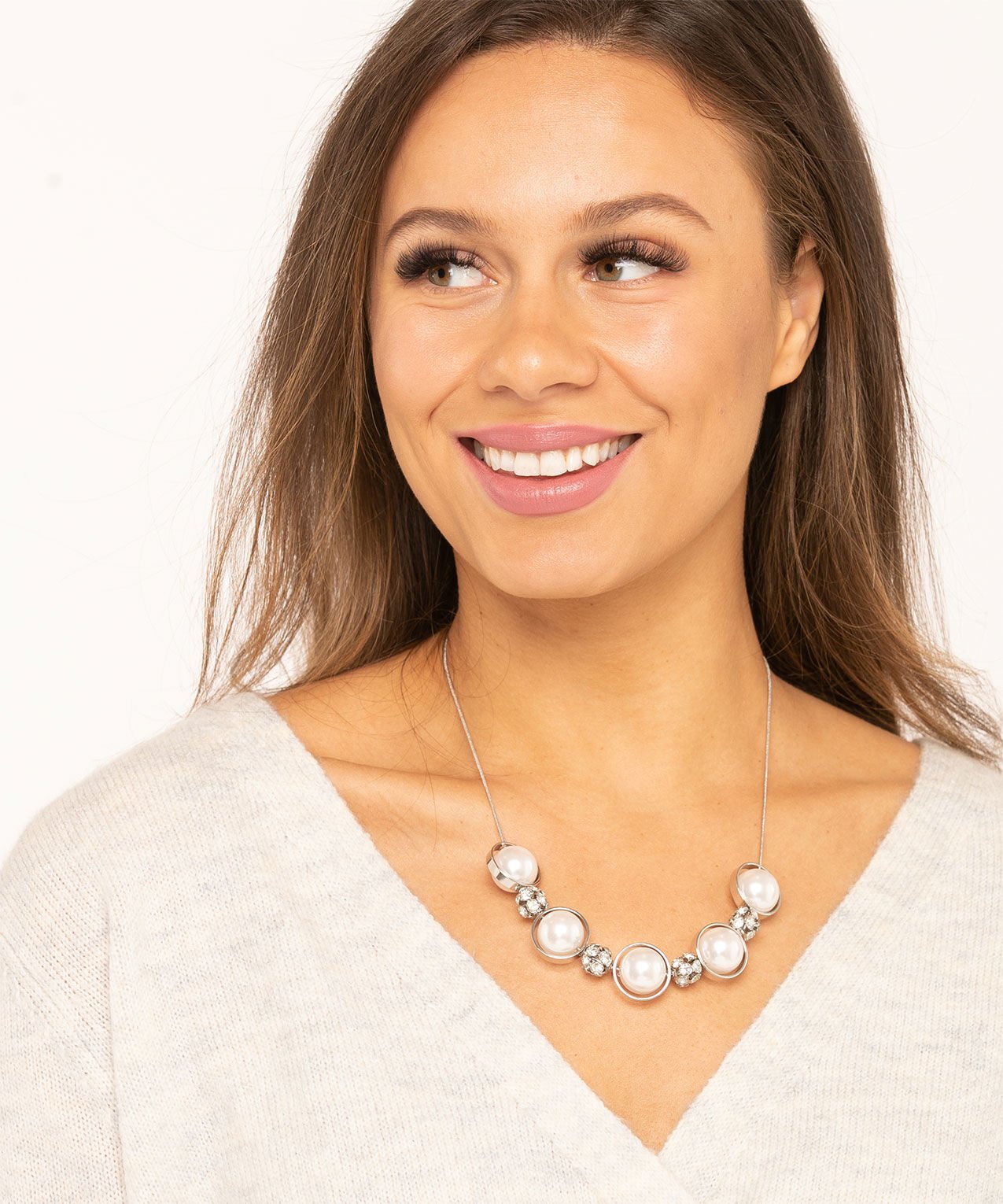 Pearl and crystal new arrivals statement necklace