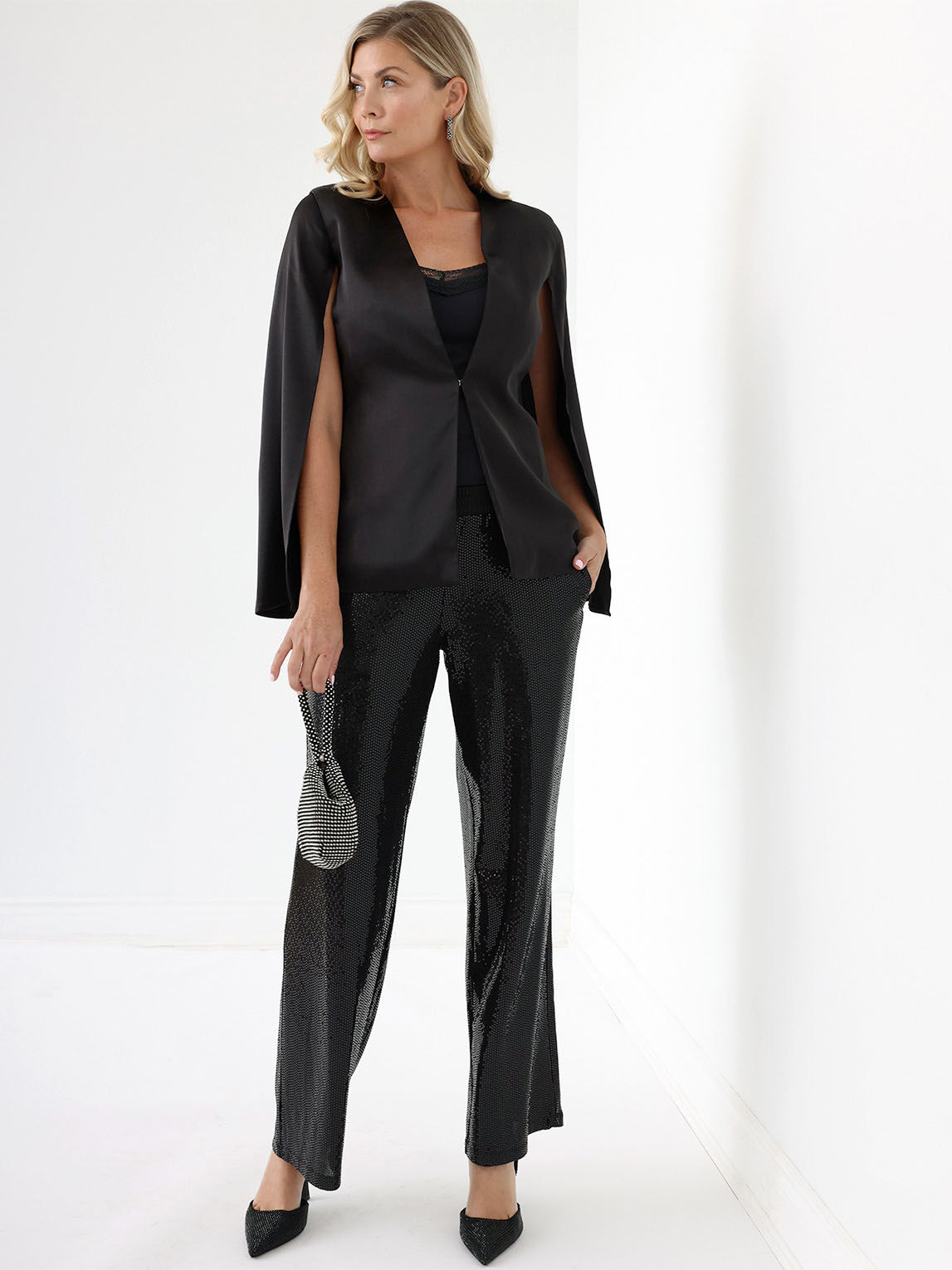 Crepe Cape Blazer Cleo 4000008944