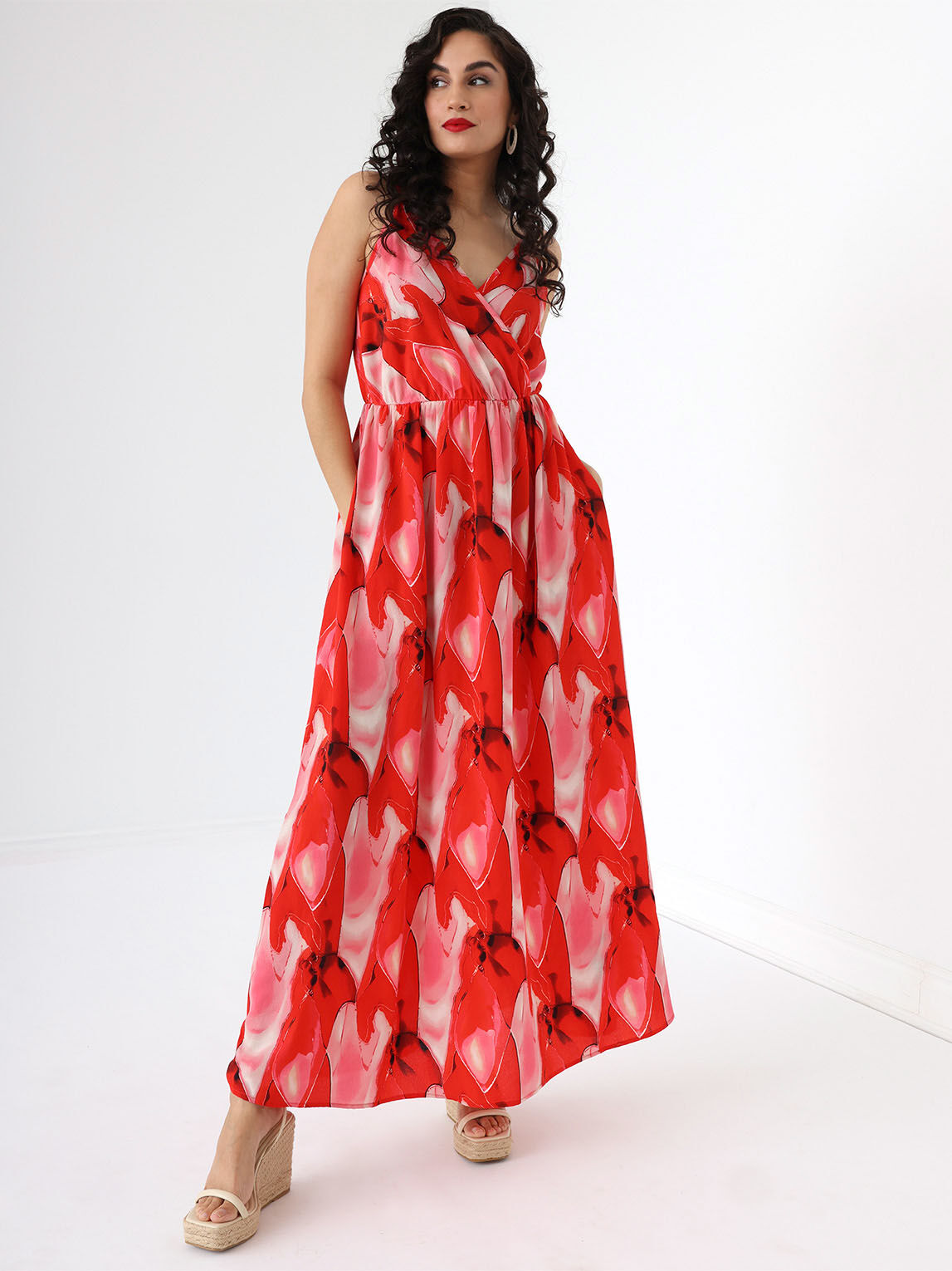CLEO Lisa Bubble Crepe Maxi Dress Coquitlam Centre