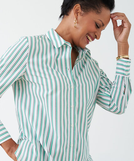 Collared Striped Tunic Shirt  Image 3