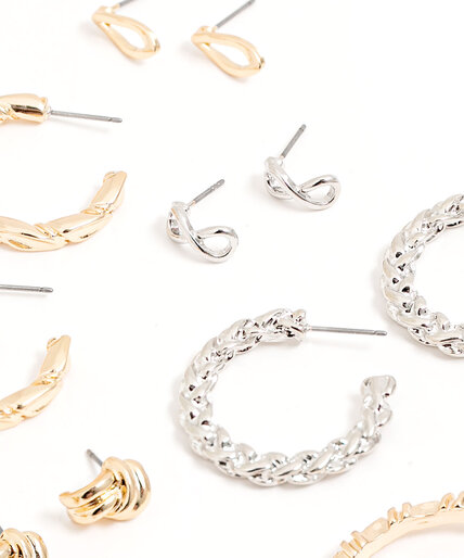 Gold & Silver 6-Pack Earring Set Image 2