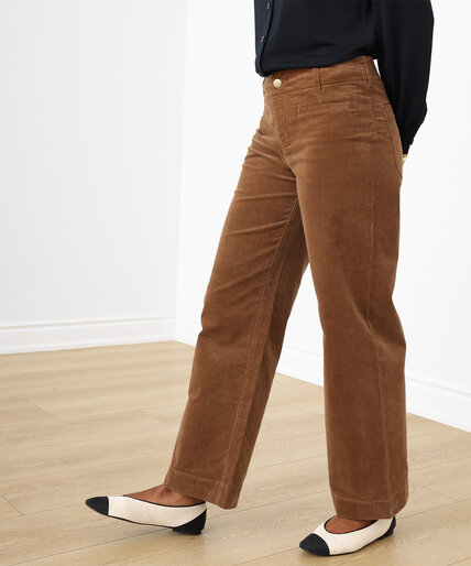 High-Rise Wide-Leg Corduroy Trouser Image 1