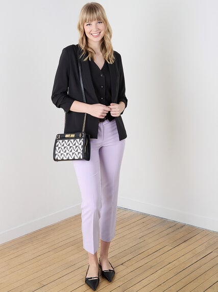 Leah Straight Ankle Pant in Lilac Image 6